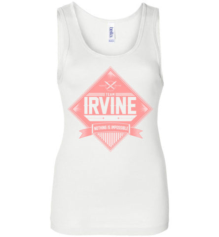 *NEW* Team Irvine "Nothing is Impossible" Tank - Pink/White - Ladies
